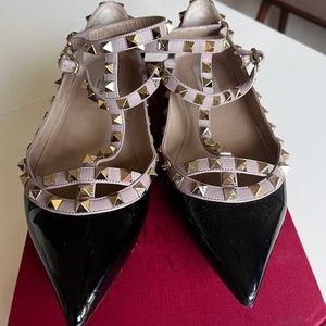 Valentino Rockstud Caged Ballerina Flats